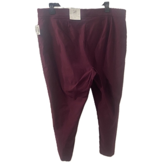 Roz & Ali Dress Barn Classic Fit Ankle Pants Burgundy Size 20W - Picture 2 of 6